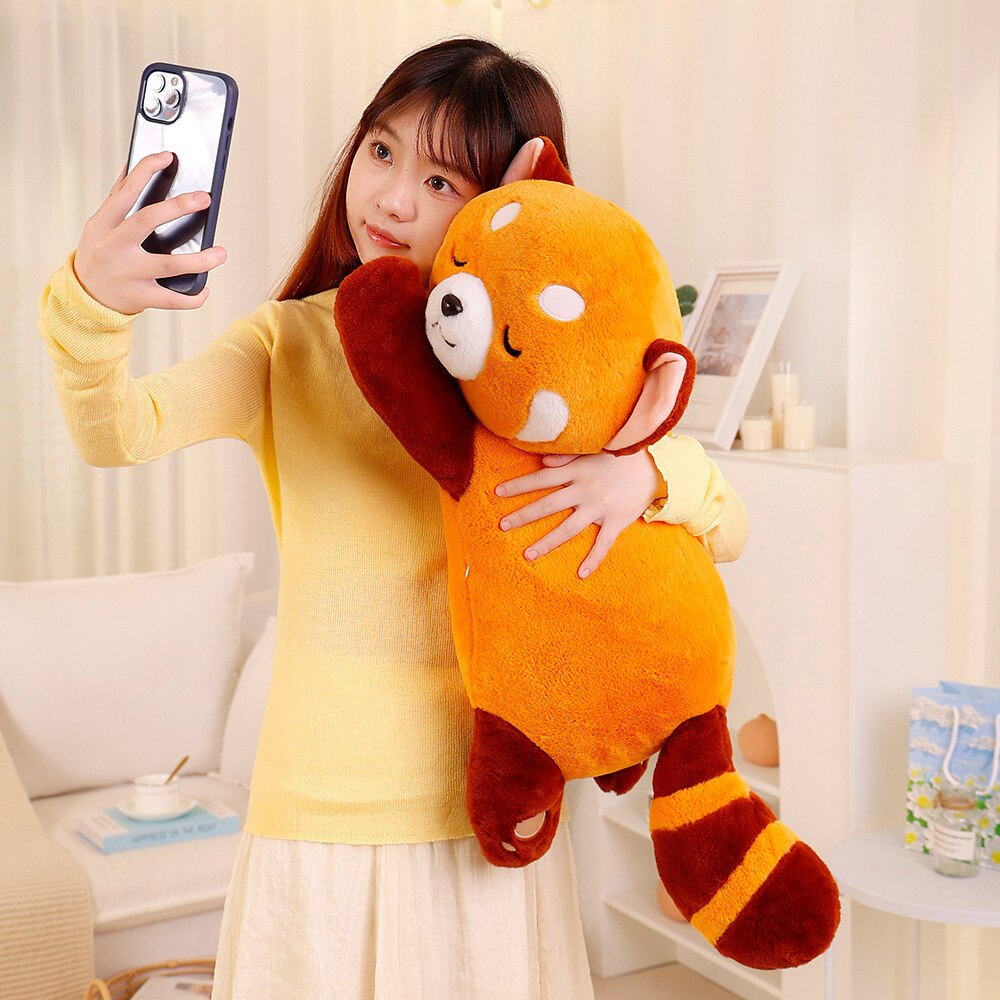 Red Racoon Cute Cute Lying Red Raccoon – Global Plushie